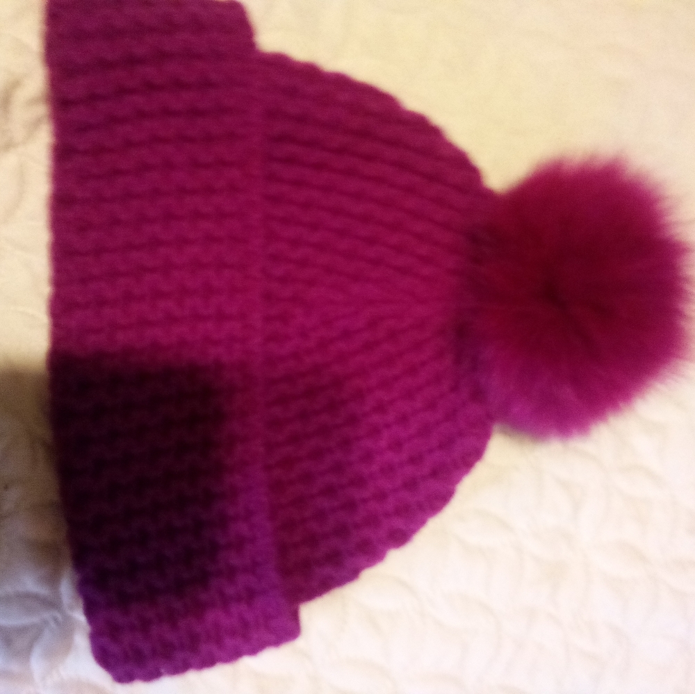 Cashmere and fox fur fusica hat